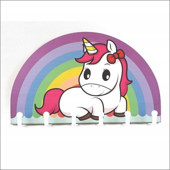 naSciane Wieszak na ubrania, plecaki dla dzieci KUCYK TĘCZA