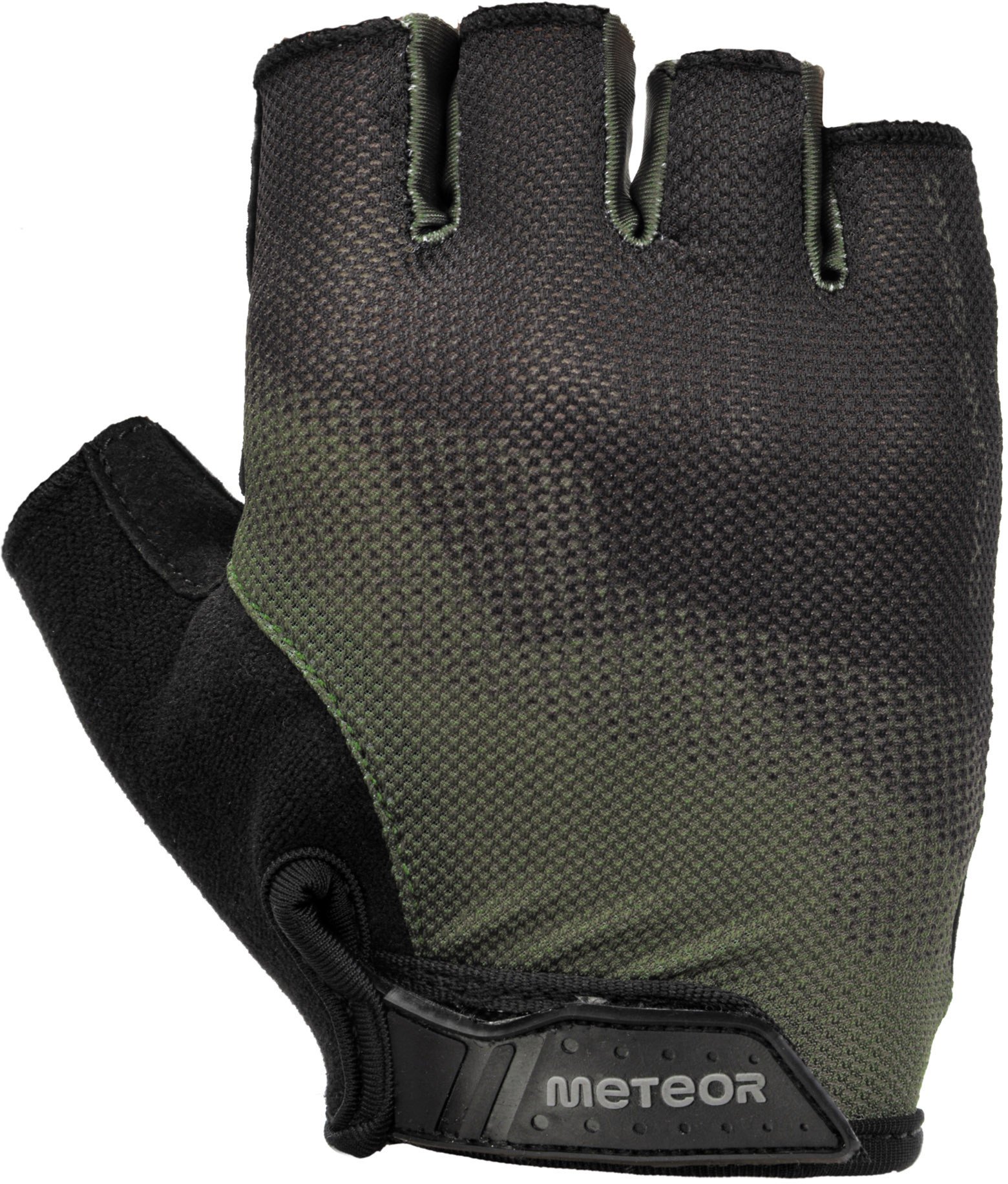 Rękawiczki rowerowe Meteor MX21 M czarny/ciemny zielony Uniwersalny