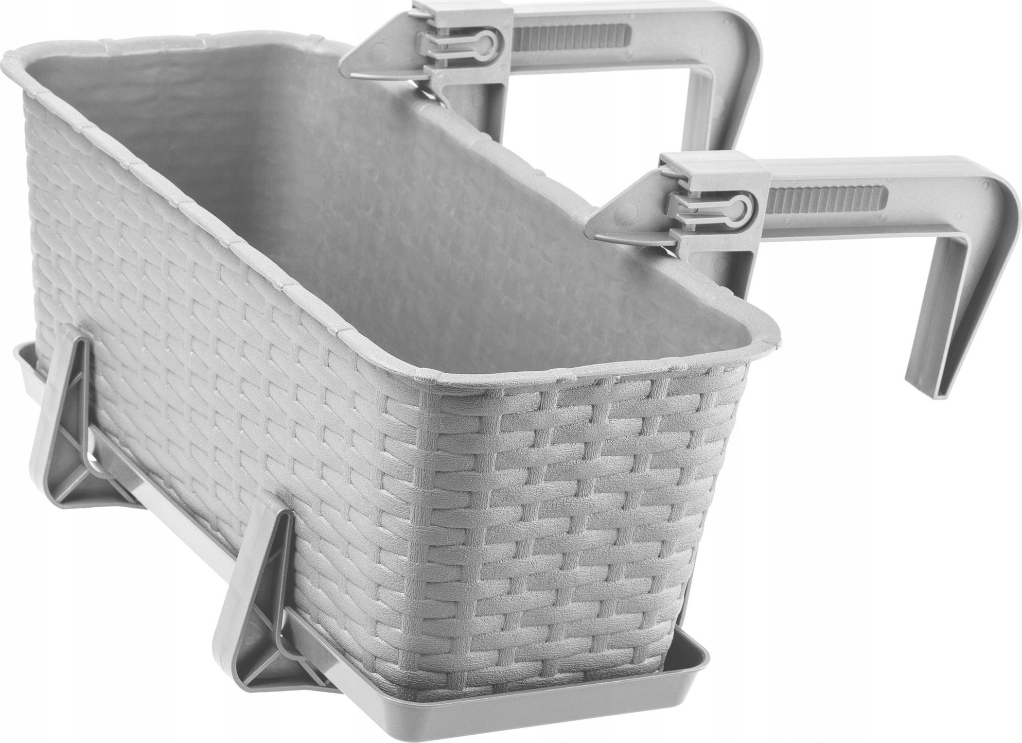 Kadax Doniczka Donica Balkonowa Podstawka 40cm Szara