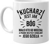 Koszulkowy Kucharz jest jak bóg - kubek z nadrukiem