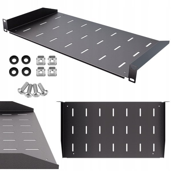 Lexi-NET LEXI-Net 19" półka z perforacją 1U/250mm nośność 15kg czarny