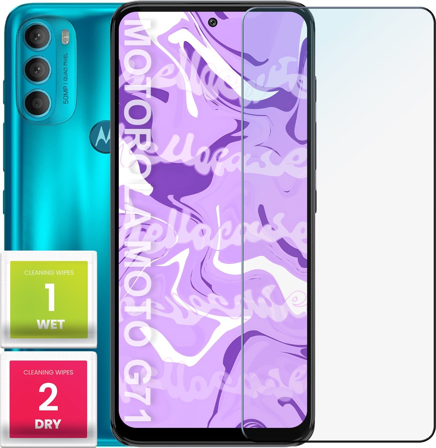 Hello Case Szkło Hartowane do Motorola Moto G71 5g (szybka 9H, płaskie 2.5D, ochronne)