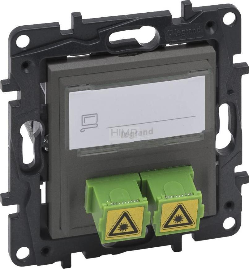 Legrand Gniazdo światłowodowe Legrand Niloe Step 863471 2x SC/APC podwójne stalowe