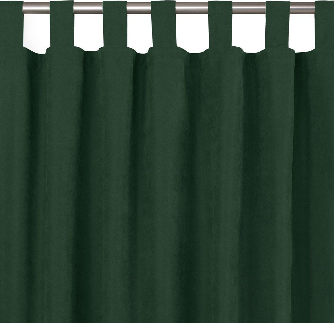 Homede Zasłona MILANA butelkowa zieleń szenila 280x270 HOMEDE