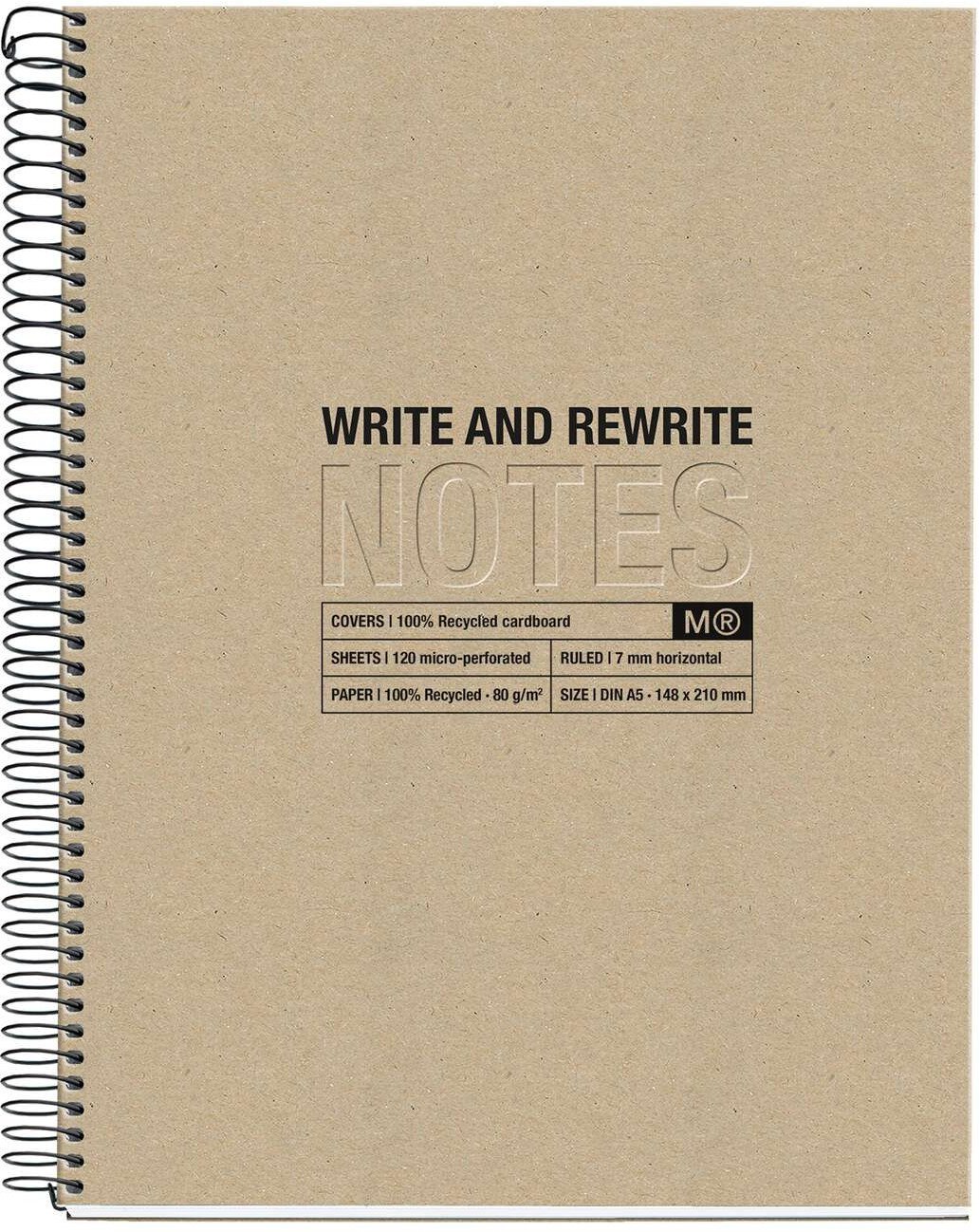 MAUL A604779 notatnik A5 120 ark. Beżowy