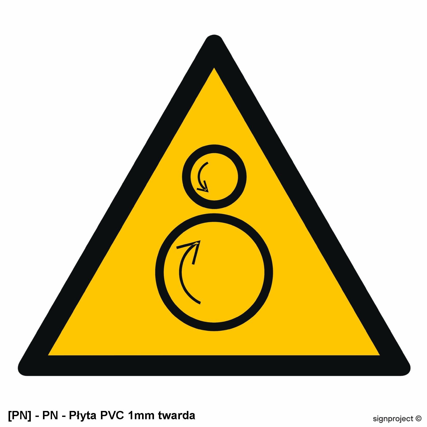 GD025 - Ostrzeżenie przed ruchomymi rolkami 200x200