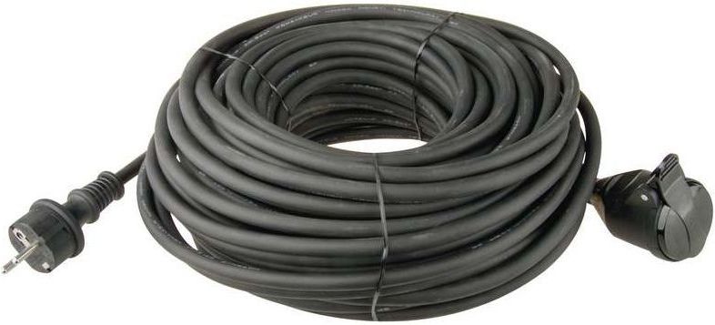 Emos Przedłużacz 1-gniazdo z/u 20m /H07RN-F 3x1,5/ czarny (P01720)