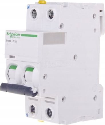 Schneider Electric Wyłącznik nadprądowy 1P+N C 2A 6kA AC iC60N-C2-1N (A9F04602)