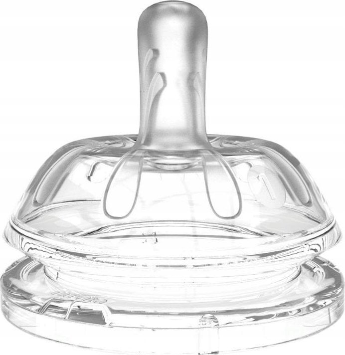 Nuvita Nuvita, Zestaw 2 smoczków 0m+ o wolnym przepływie + zaworek