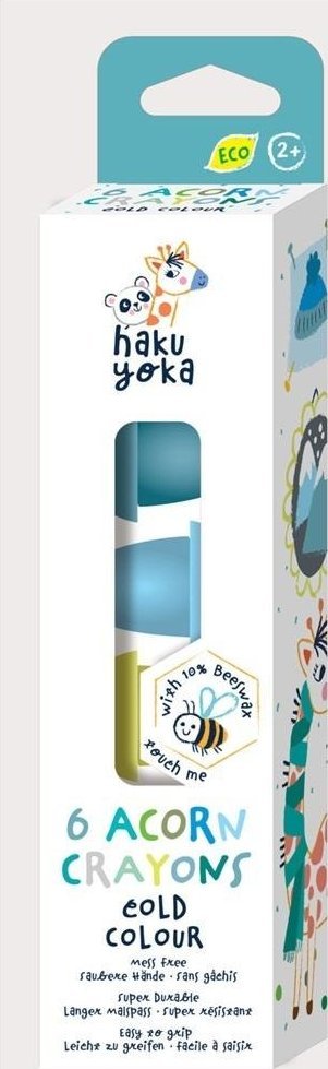 Kredki żołędzie - Zimne kolory 6szt