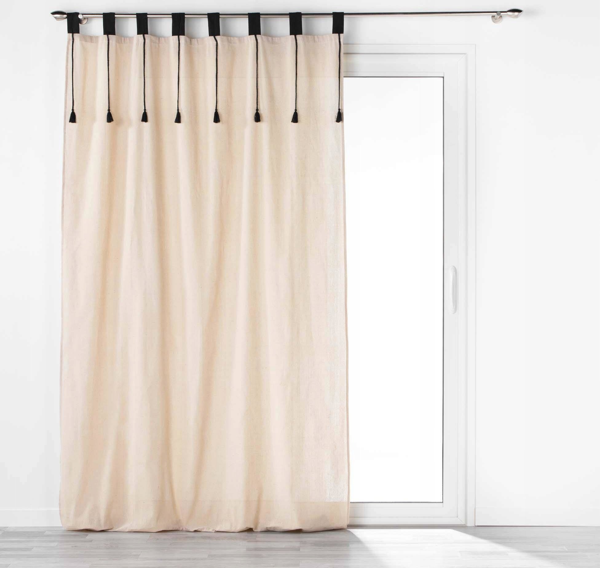 Douceur d`Interieur Zasłona na szelkach FILINE, polibawełna, 140 x 240 cm