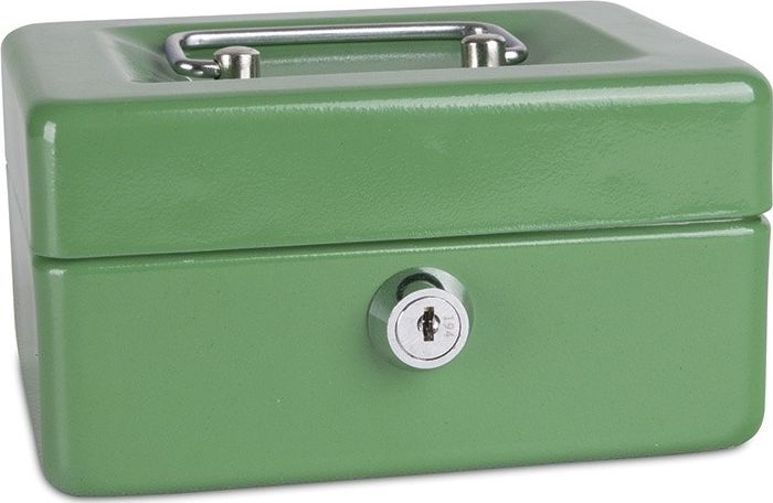 Donau Kasetka na pieniądze DONAU, mała, 152x80x115mm, zielona