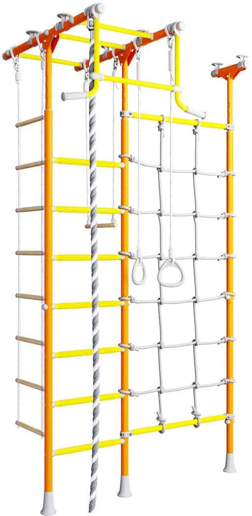 Drabinka gimnastyczna MERKURY 2 żółto-pomarańczowa z siatką | 100 kg