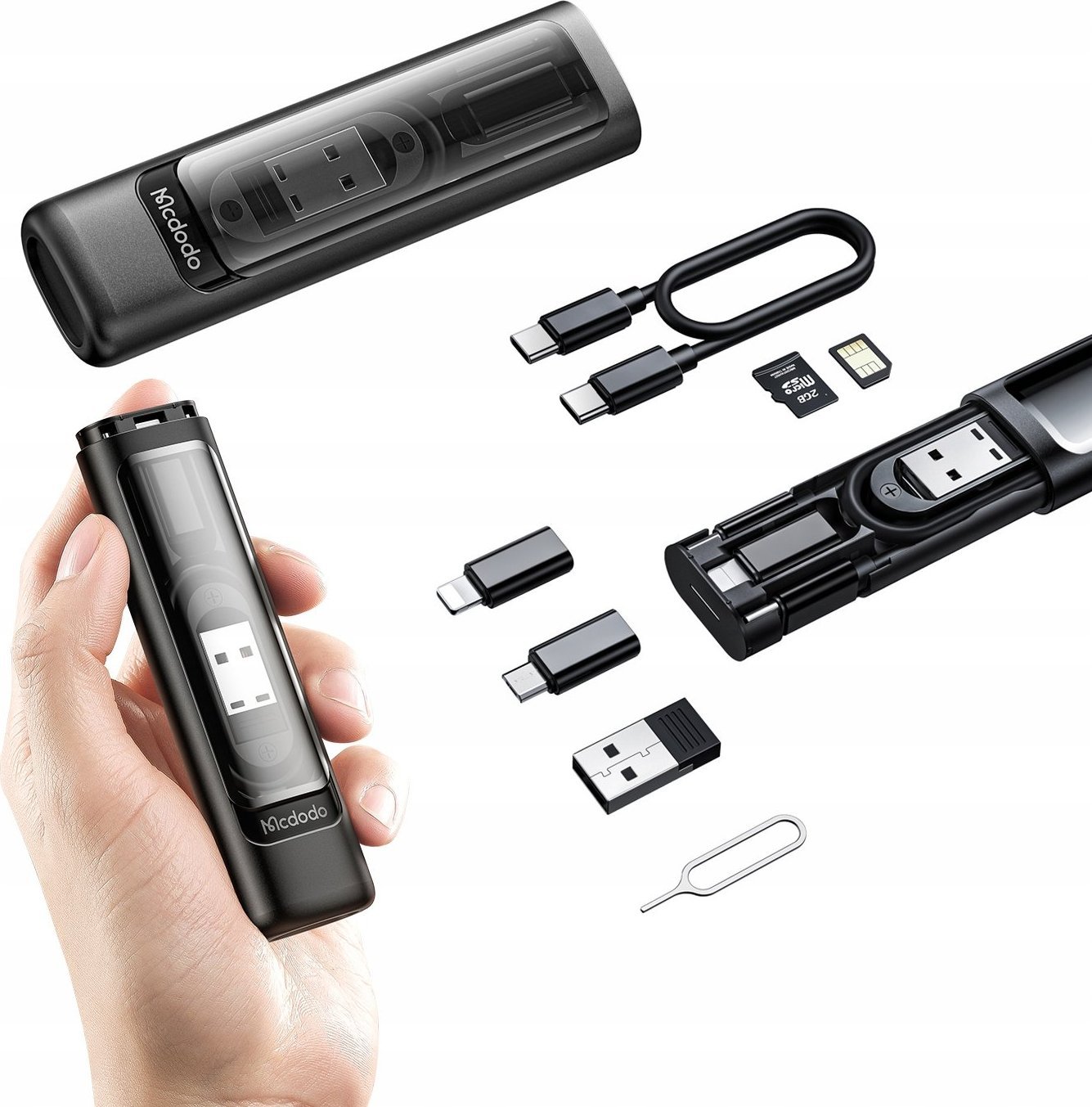 Adapter USB Mcdodo MCDODO PODRÓŻNY ZESTAW KABLI ADAPTERÓW Z ETUI 9W1 WF-1720