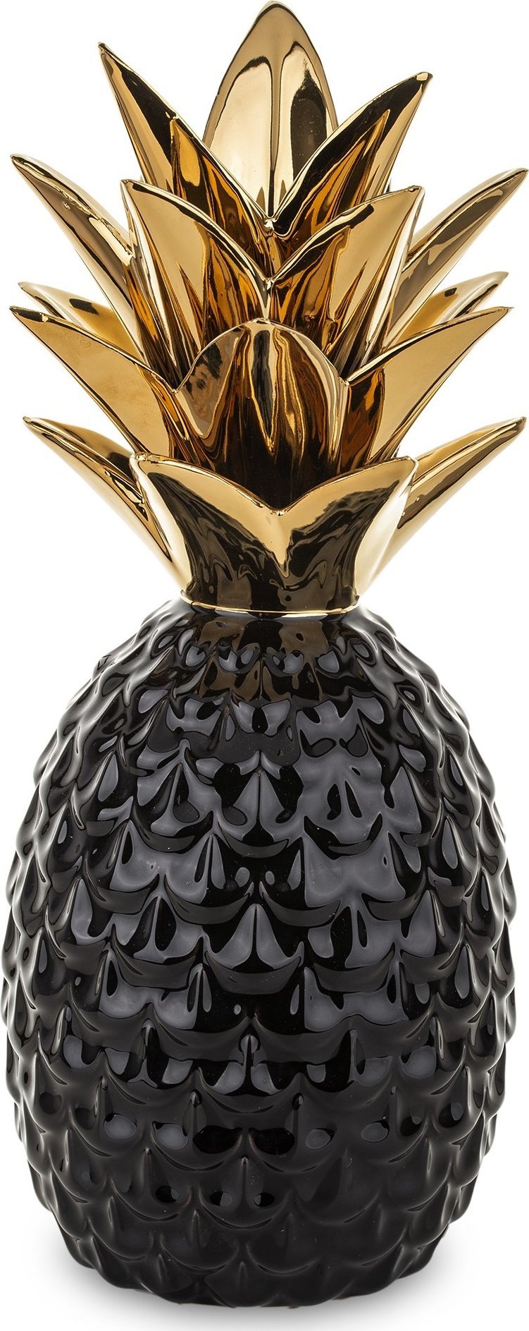 Art-Pol Dekoracja z ceramiki Ananas czarno-złoty 140609