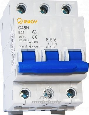 LCTec Wyłącznik nadprądowy 3P 25A B C45N 15724