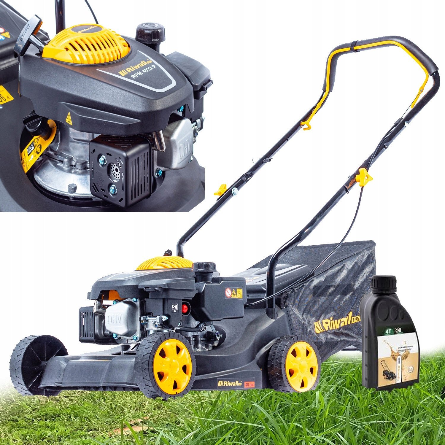 Kosiarka spalinowa Riwall RPM4032P bez napędu 40cm po silnika 131 cm