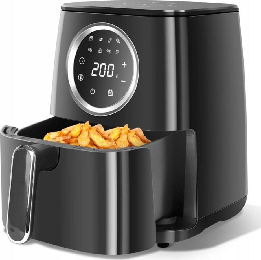 Frytkownica beztłuszczowa Aigostar Air Fryer-Electronic （offline）1400W 4.2L (with tray)Black gold VDE/Odin