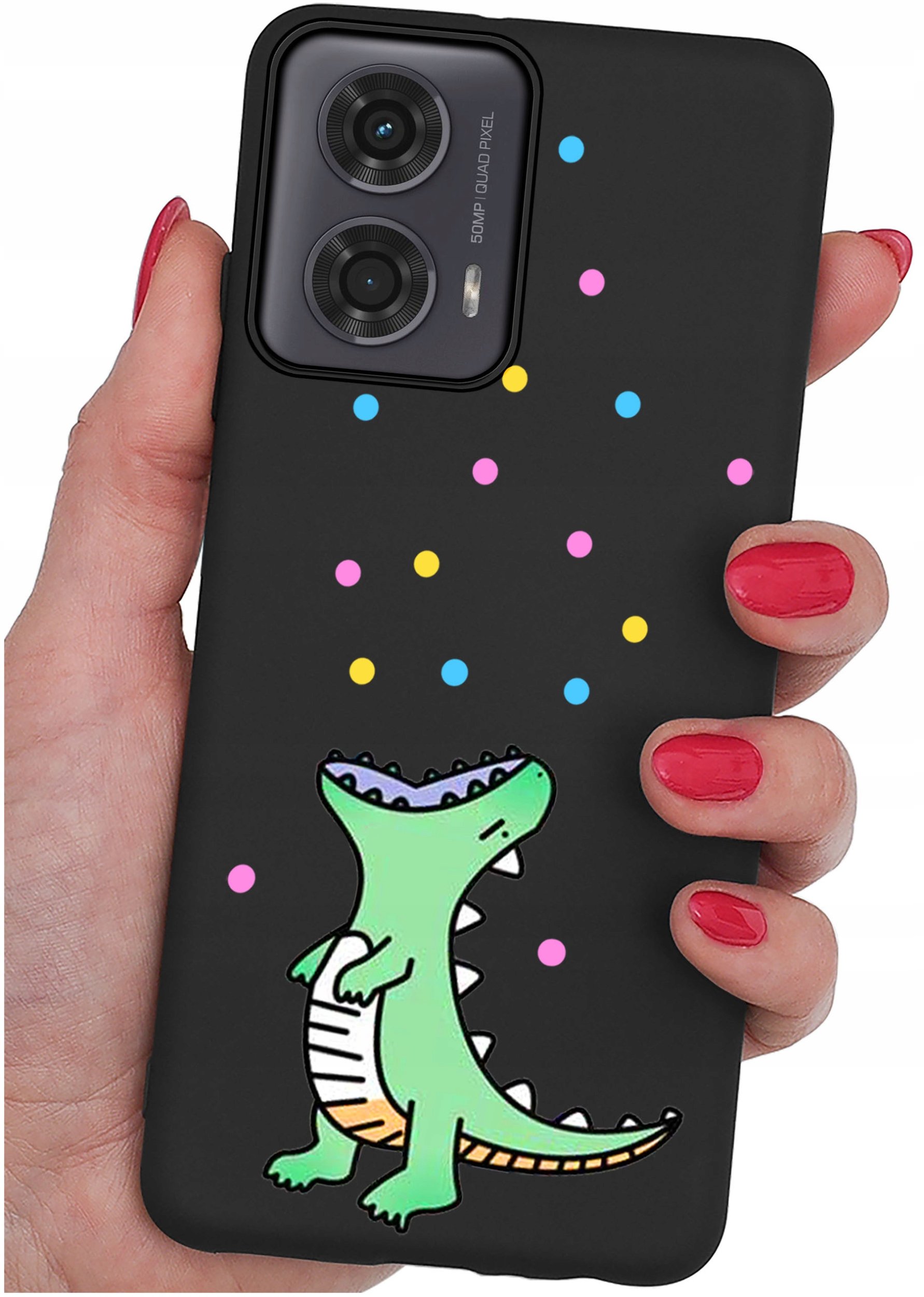 krainaGSM Etui do Motorola Moto G24 |G24 POWER |G04 |E14 WZORY |SILIKONOWE MATT Szkło