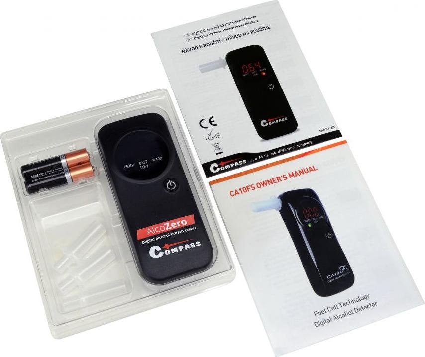 Alkomat Compass Tester alkoholu, czujnik elektrochemiczny (CA 10FS)