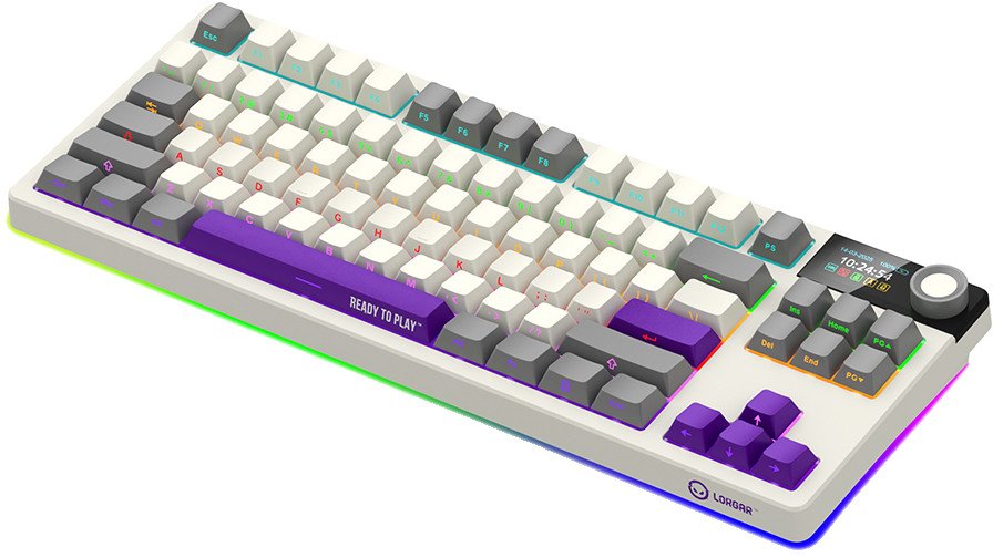 LORGAR KBP70TKLW, Wireless TKL Mechanical Gaming Keyboard Pro, Beige, EN layout
