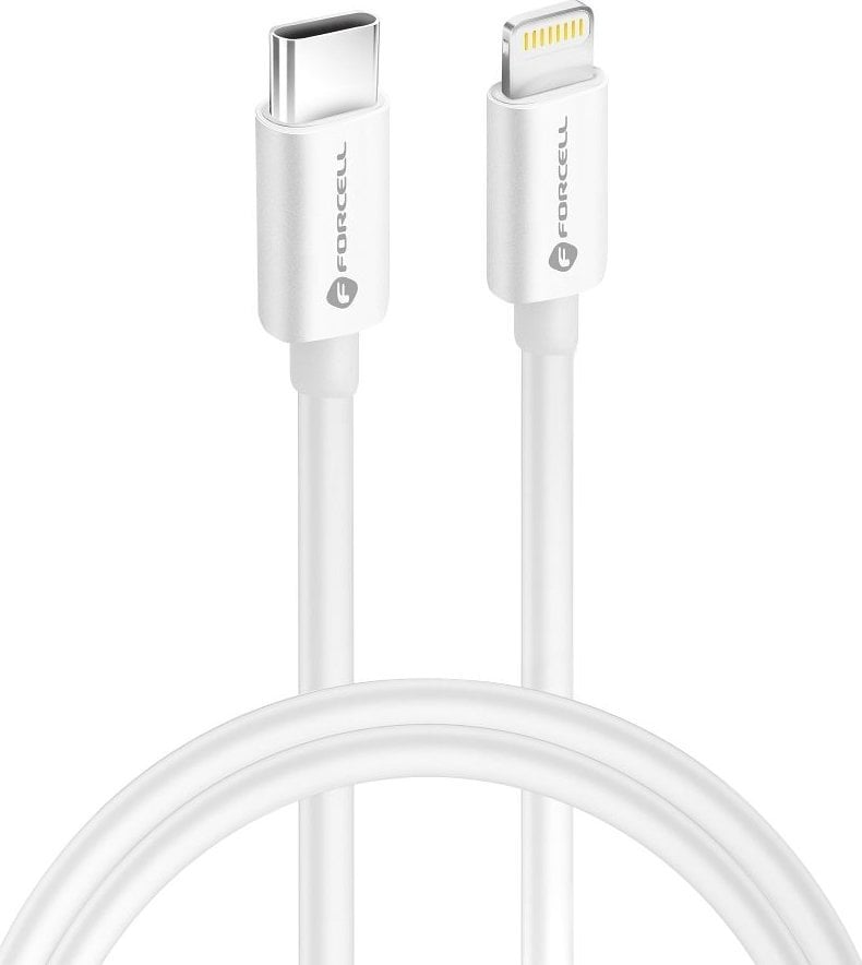 Kabel USB ForCell USB-C - Lightning 1 m Biały