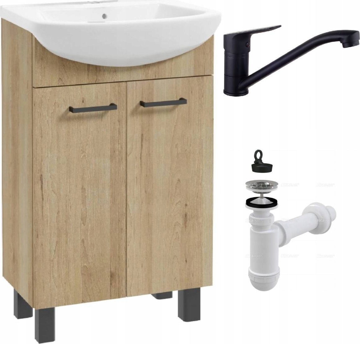 Stamar szafka łazienkowa z umywalką 45 buk bateria syfon