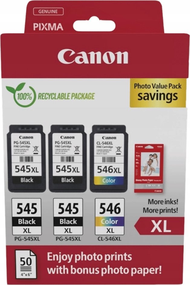 Tusz Canon Canon PG-545 XL x2 / CL-546 XL Photo Value Pack