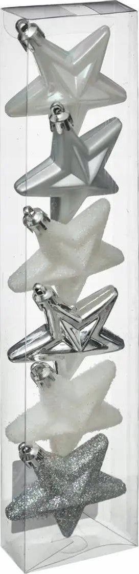 Atmosphera Ozdoby choinkowe, gwiazdki z tworzywa sztucznego, 6 szt.