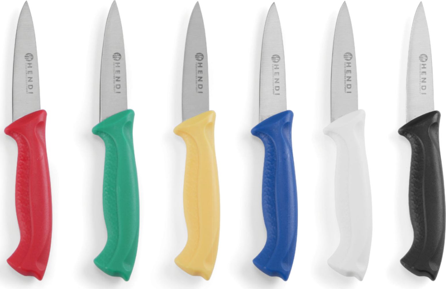 Hendi Nożyki do obierania HACCP 6 sztuk 90mm - Hendi 842010 Nożyki do obierania HACCP 6 sztuk 90mm - Hendi 842010