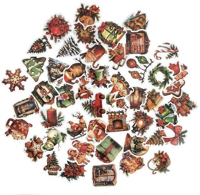 Naklejki winylowe Boże Narodzenie 4-6cm 50szt