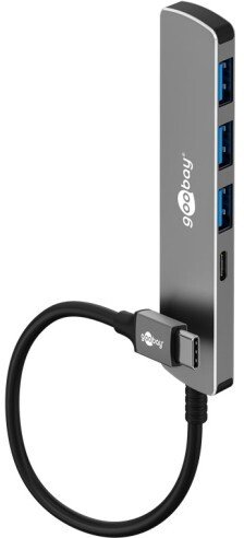Slim 4-portowy koncentrator USB, USB-C™ na USB-C™/USB-A, 5 Gbit/s
