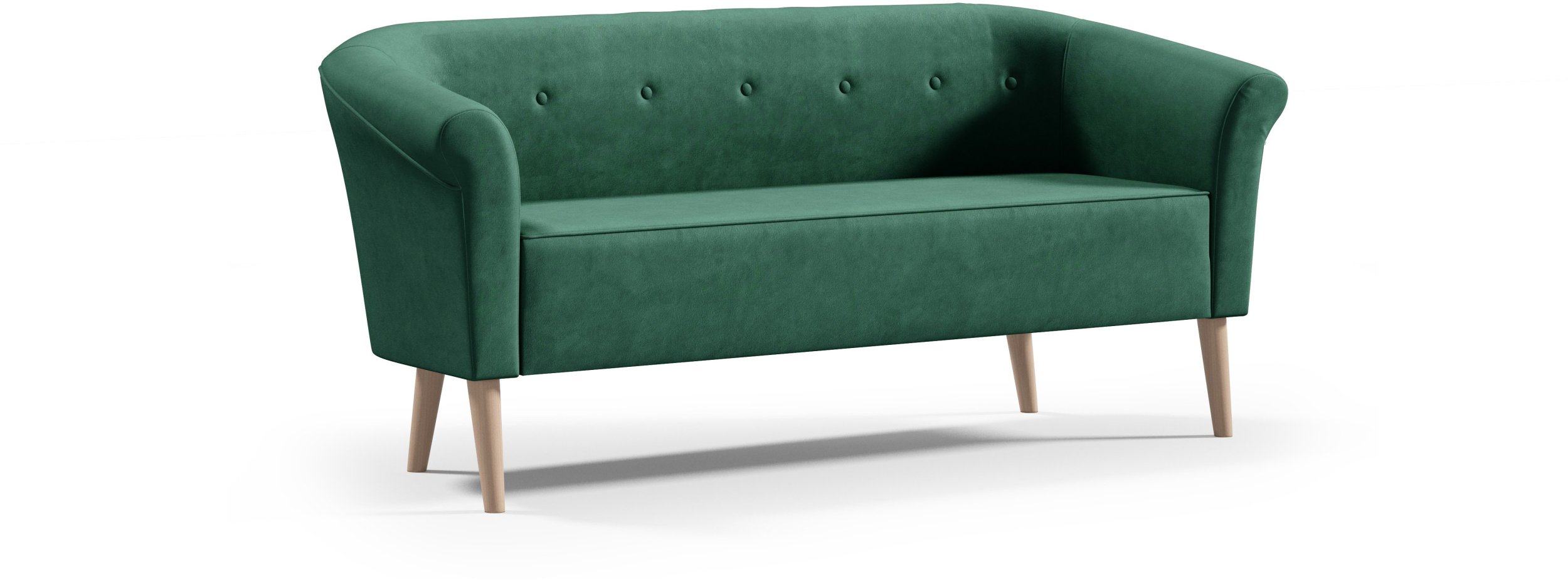 Sofa ESPERO styl skandynawski 3 osobowa welur z guzikami monolith 37