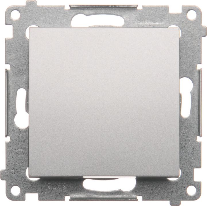 Kontakt-Simon Przycisk pojedynczy zwierny srebrny mat - DP1.01/43