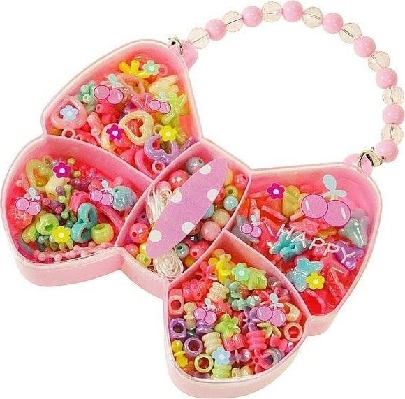 Zestaw koralików do nawlekania w kuferku