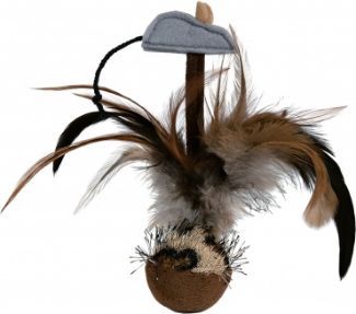 Trixie PIŁKA Z PIÓRAMI DLA KOTA 15cm