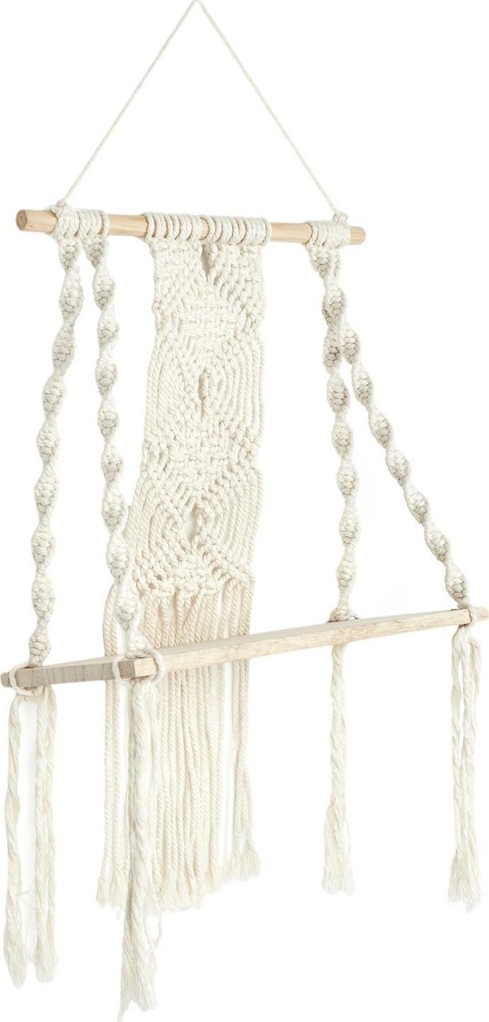 Intesi INTESI PÓŁKA BOHO ŚREDNIA MACRAMA BEŻOWA