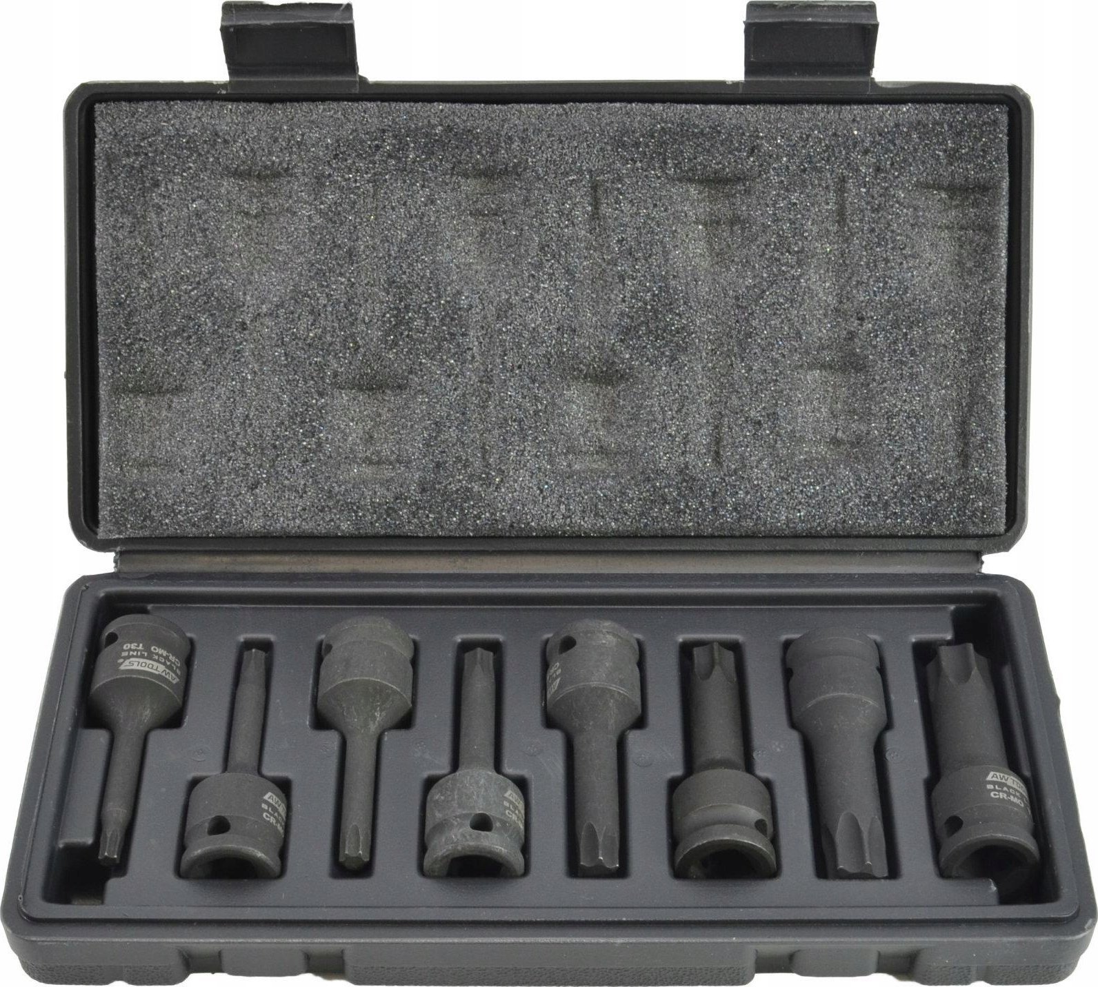 AWTools AWTOOLS KLUCZE UDAROWE TRZPIENIOWE TORX 8szt. BLACK LINE
