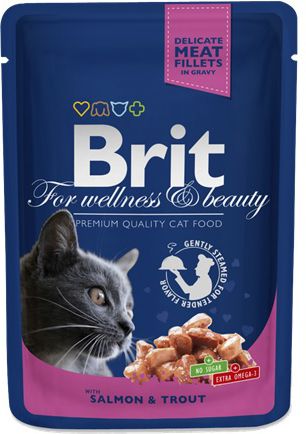Brit Premium Cat Pouches with Salmon & Trout 100g