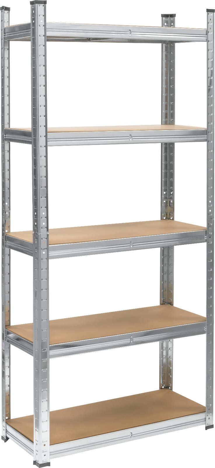 Rebel Regał metalowy magazynowy 150x70x30 srebrny Rebel