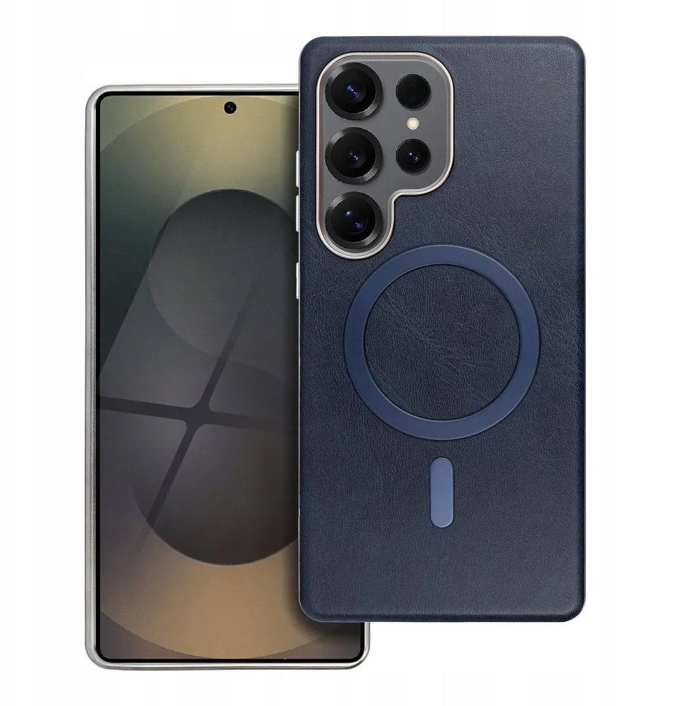 Futerał GENTLEMAN MAG COVER kompatybilny z MagSafe do SAMSUNG A36 granatowy