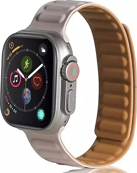 Beline Beline pasek Apple Watch Magnetic 42/44/45/49mm khaki