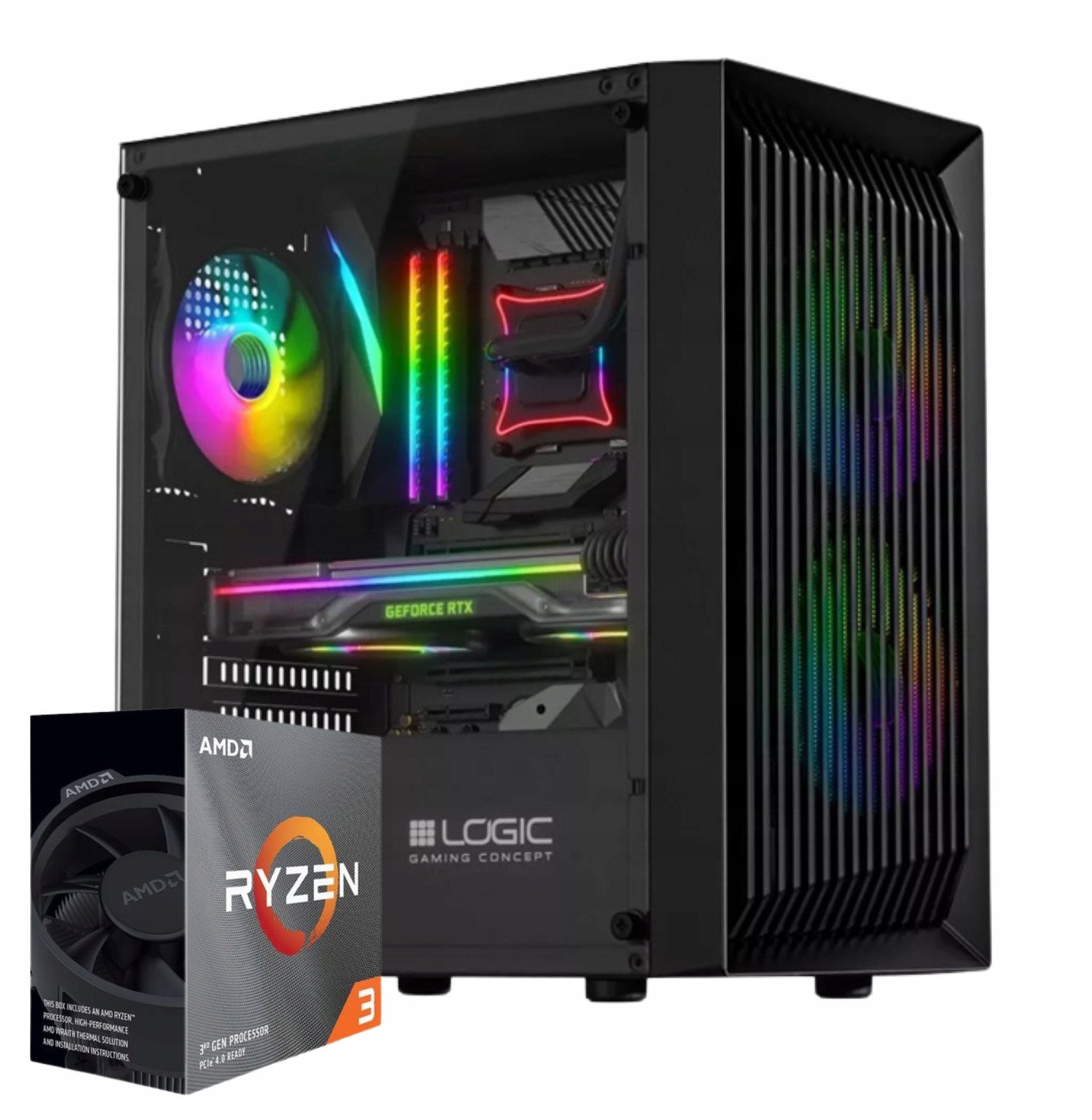 Komputer RYZEN RTX 5050 16GB DDR4 512GB M2 Gamingowy