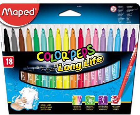 Maped Flamastry Colorpeps trójkątne 18 kolorów (205571)