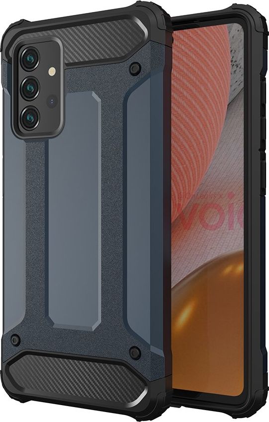 Hurtel Hybrid Armor pancerne hybrydowe etui pokrowiec Samsung Galaxy A72 4G niebieski