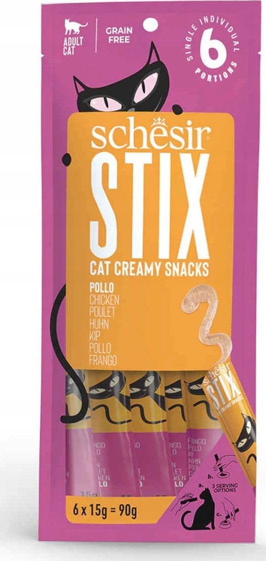 Agras Pet Foods SCHESIR STIX TREATS Kurczak 6x15g