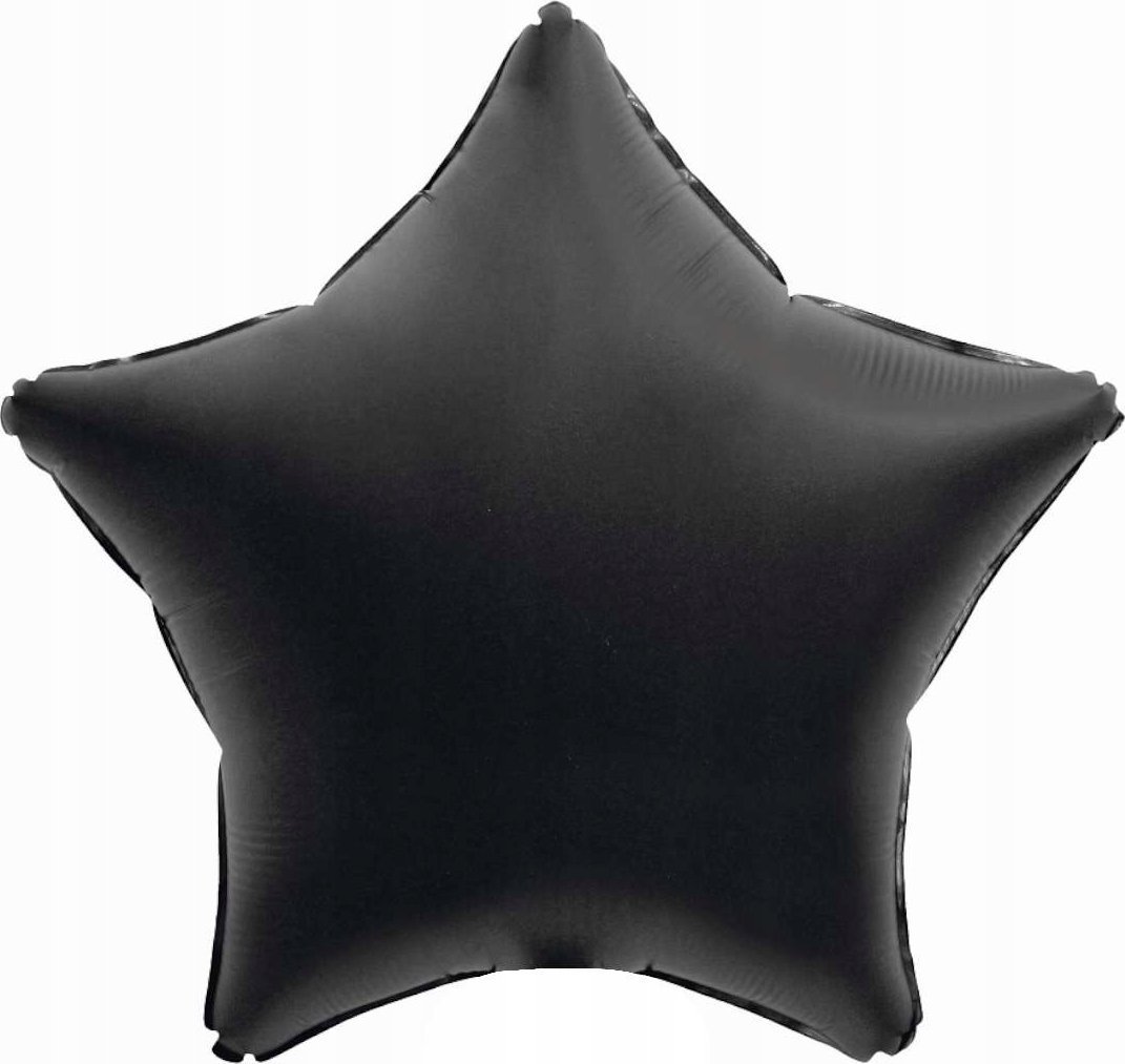 GoDan Balon foliowy B&C Gwiazda matowa, czarna 44cm