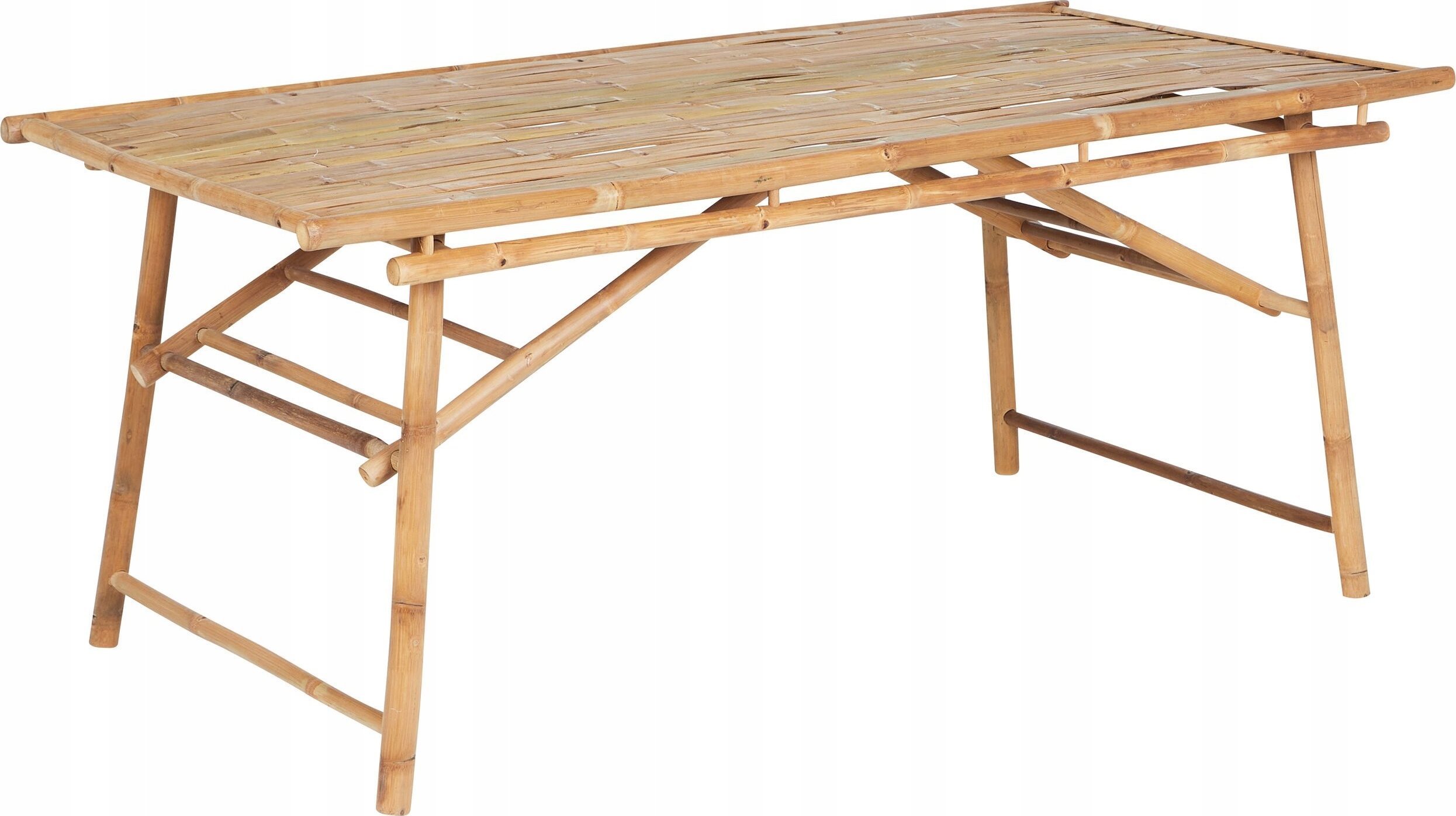 Beliani Stół ogrodowy 180 x 90 cm Drewno Jasne drewno TINDARI