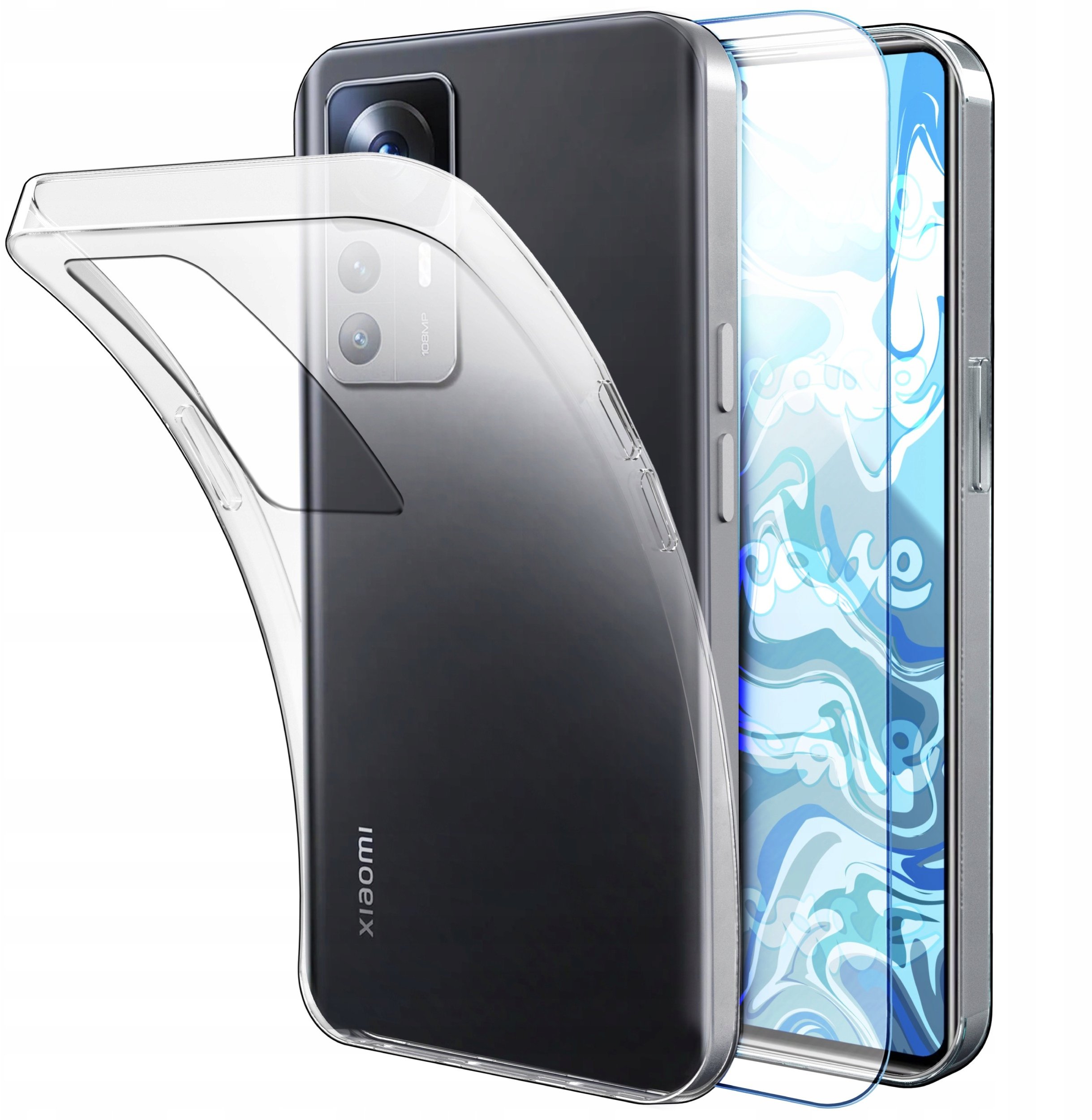 Etui Do Xiaomi 12T / 12T Pro (Przezroczyste, Silikonowe, Ochronne) Szkło