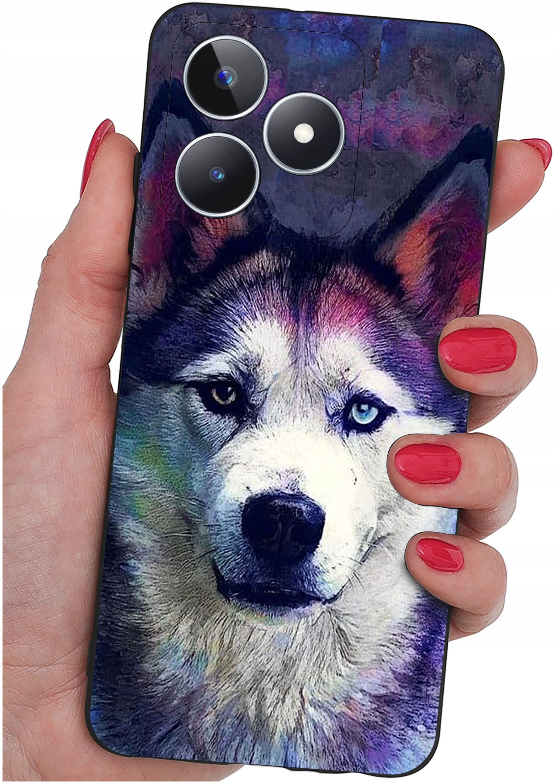 ETUI do Realme C51| C53 WZORY |SILIKONOWE MATT CASE + SZKŁO 9H